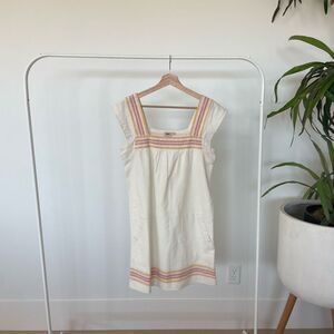 Faherty Hailee Dress White Pink
